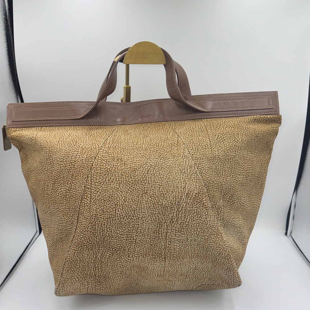 Borbonese Redwall Quail Print Italian Luxury Satchel